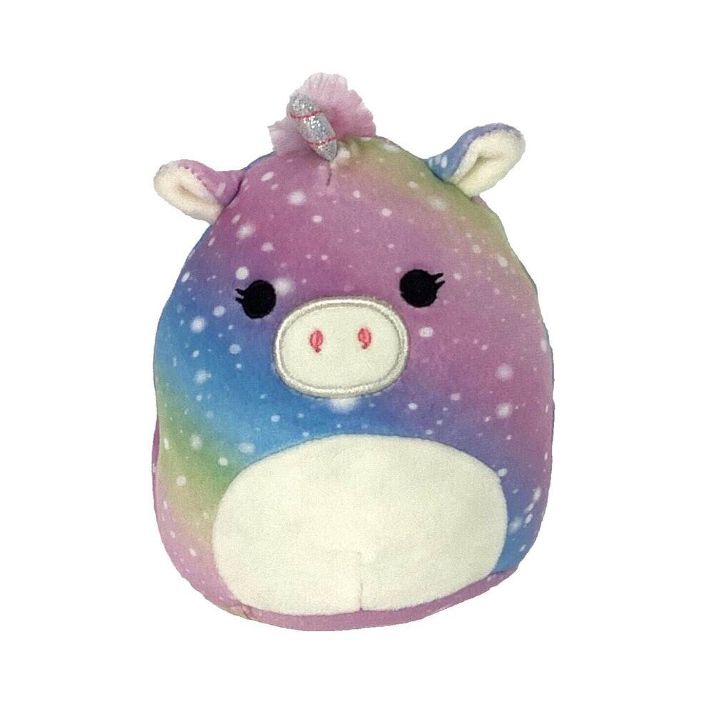 Kellytoy - Squishmallow - Prim the Unicorn - Pastel Rainbow + Stars - 5" Plush